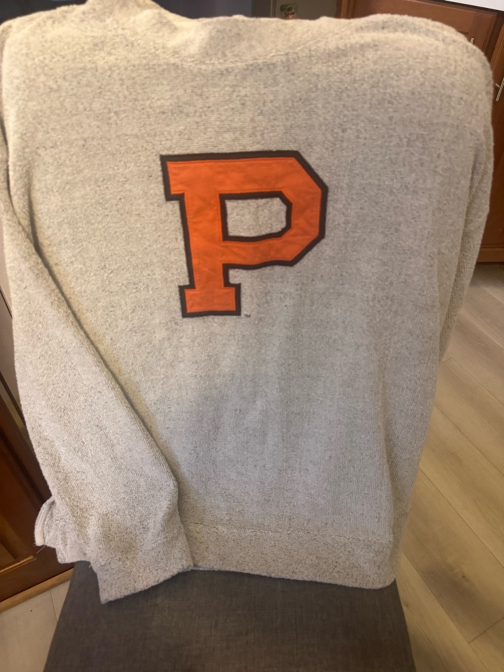 Princeton University Crewneck with Orange Letter P - Super Comfortable